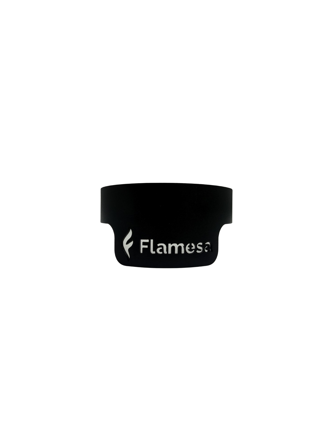 Glasrörshållare med logotyp | Flare & Lumina pelletsdrivna terrassvärmare | Flamesa®