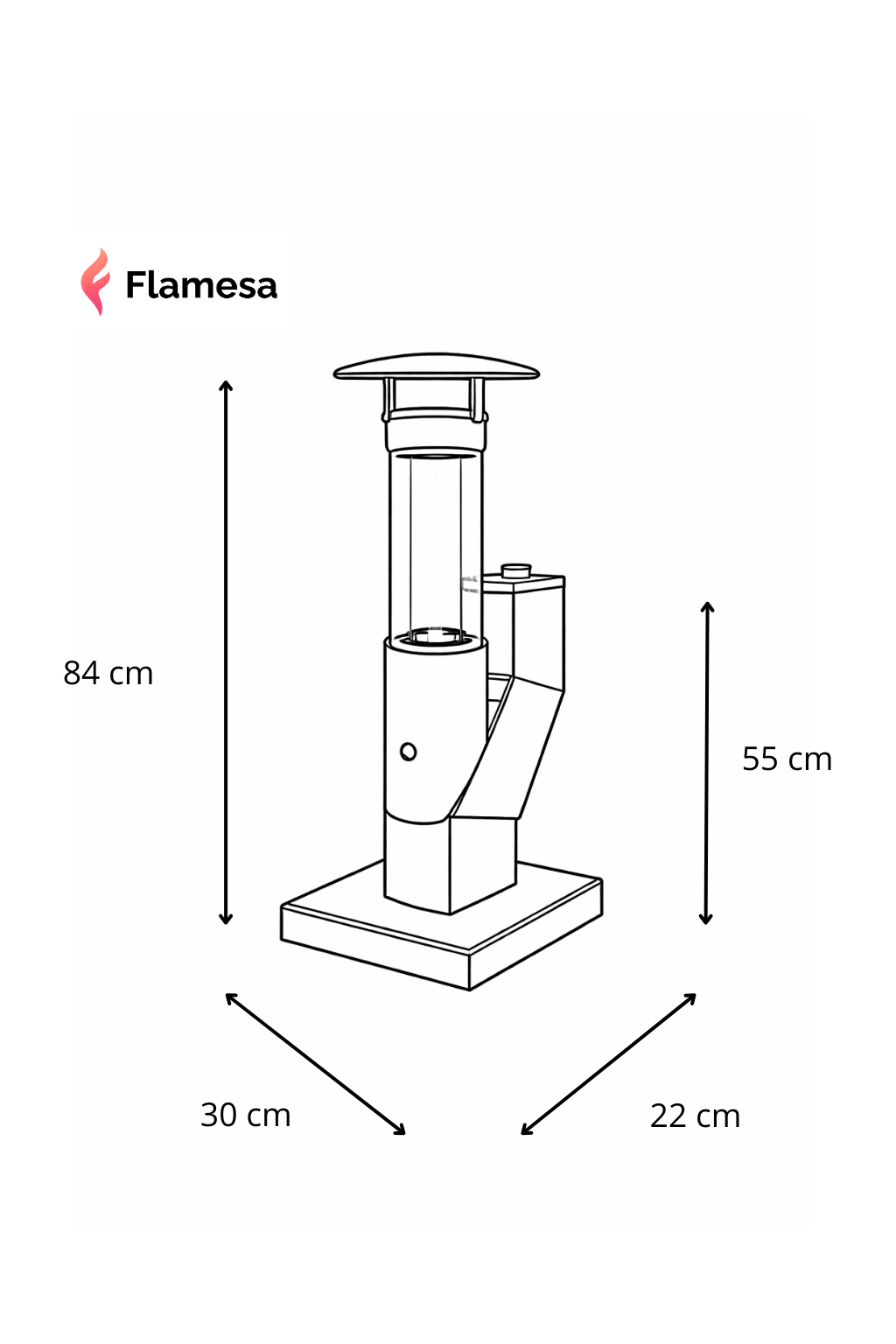 Flamesa Inferno Mini närbild – liten pelletskamin