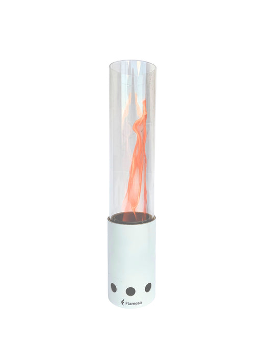 Flamesa® Pyra – Vit bordsmodell (pellet) eldfat