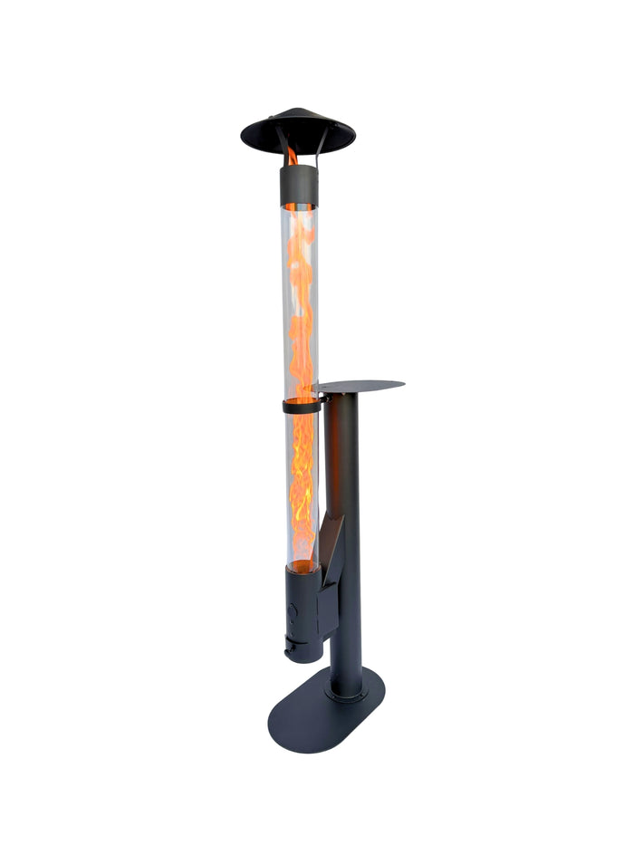 Flamesa® Lumina – Designad pelletskamin för utomhusbruk med bord