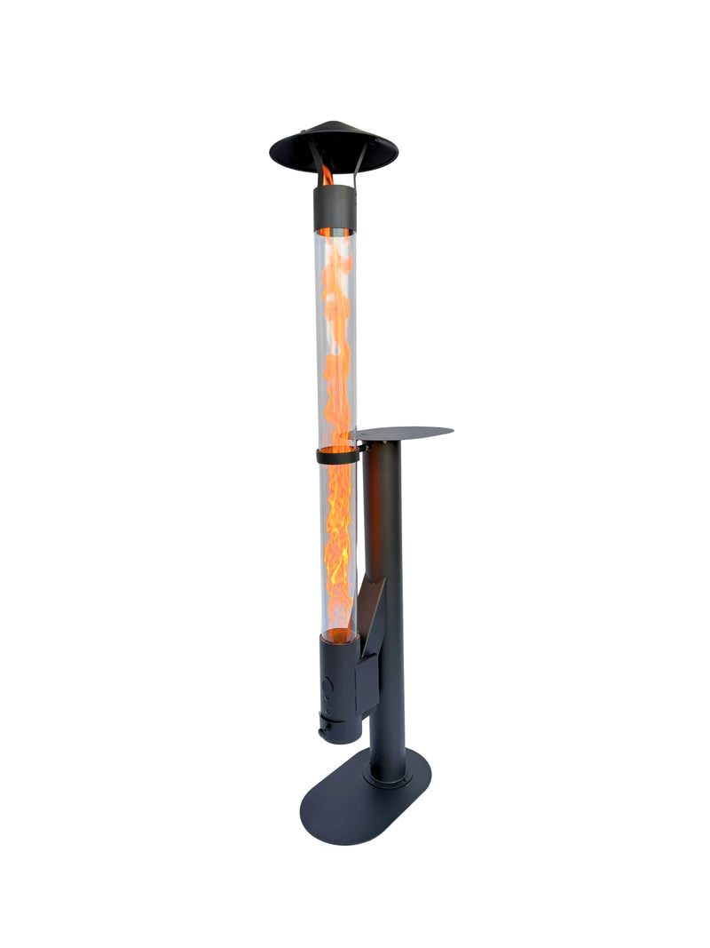 Flamesa® Lumina – Designad pelletskamin för utomhusbruk med bord