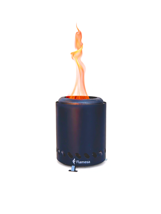 Flamesa® Vulcan – Svart bordmodell pelleteldstad för utomhusbruk