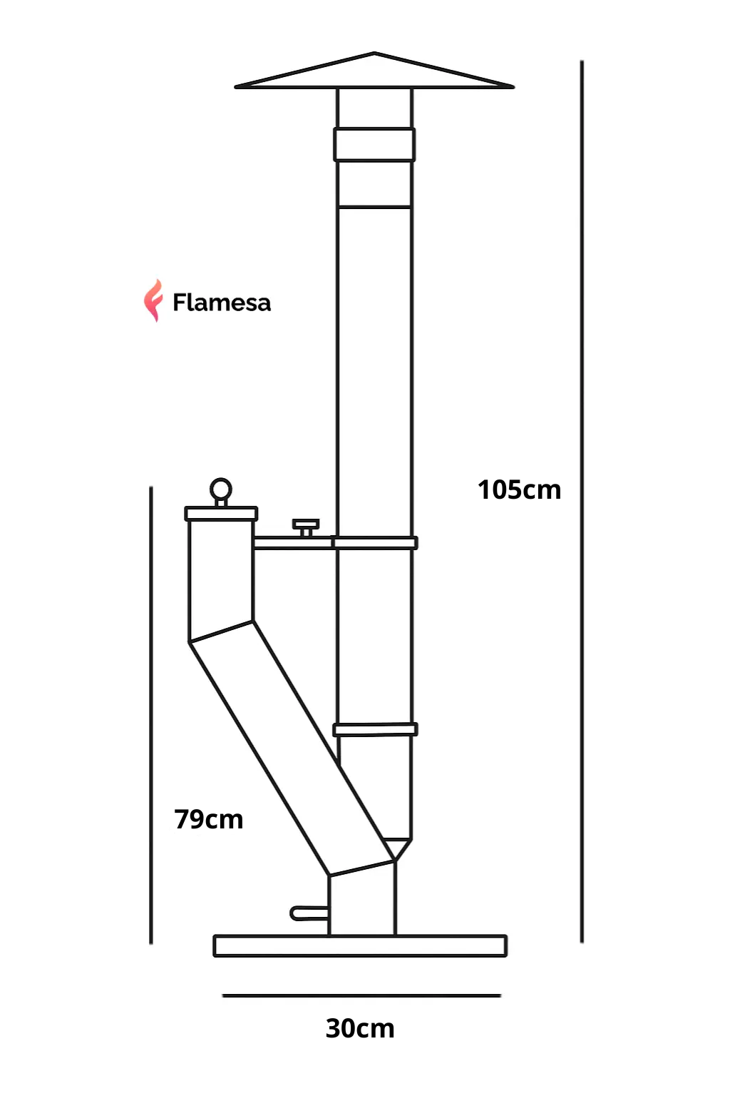 altanvärmare pellets – Flamesa Inferno Compact i trädgården