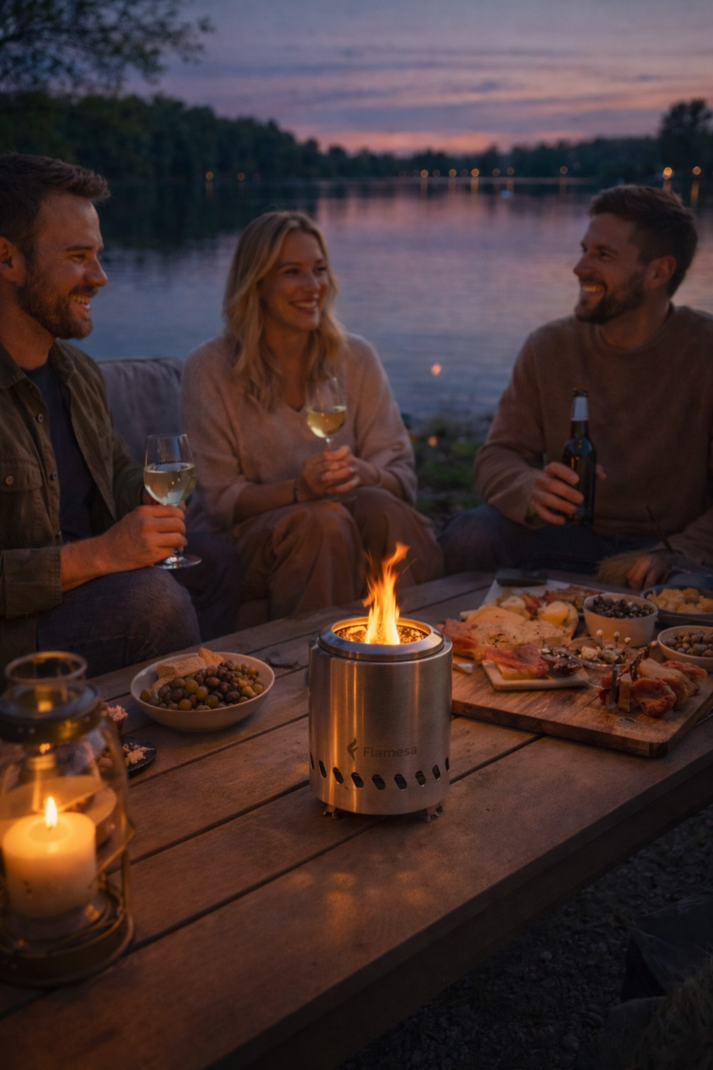 Flamesa® Vulcan – Pelleteldkorg för utomhusbruk i bordsmodell